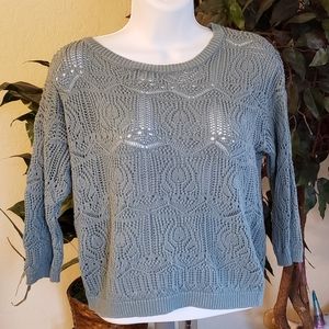 Pink Rose 3/4 sleeve Sweater